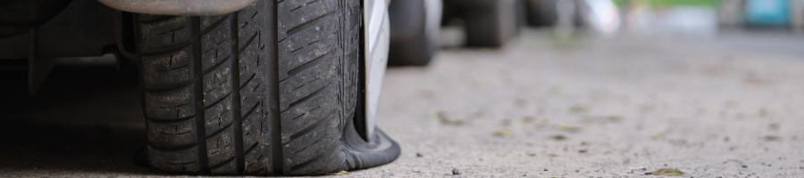 car with puncture